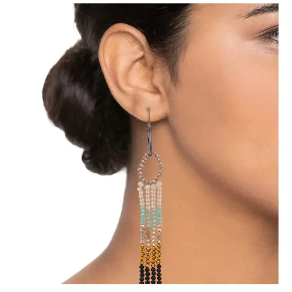 🆕 Simply Vera Vera Wang Shaky Bead Linear Earrings